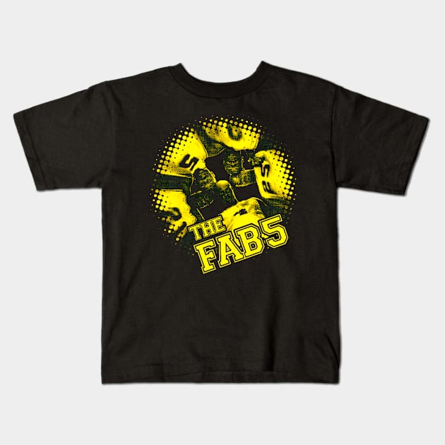 Fab 5 Kids T-Shirt by Kupka Abstract 